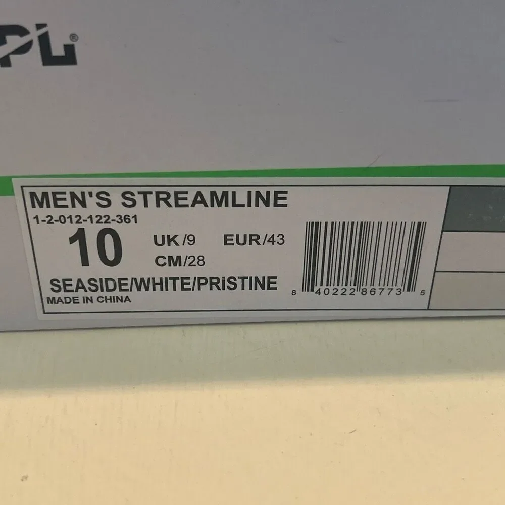 APL Men's 10 Streamline Running Shoes Seaside Teal White Athletic Sneaker NWT